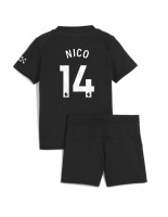 Otroške Nogometnih dresov Manchester City Nico Gonzalez #14 Gostujoči 2025-26 Kratki rokavi (+ hlače)